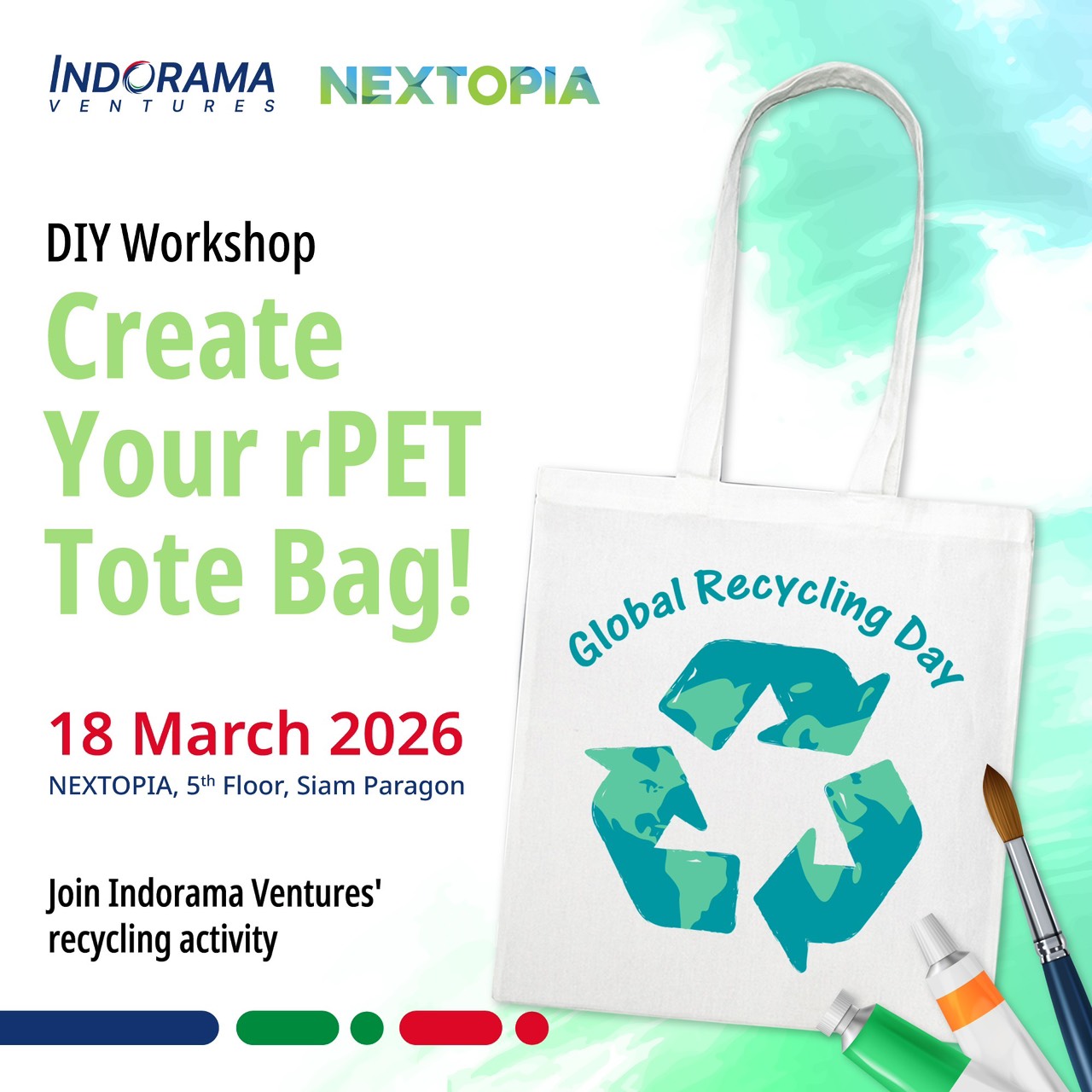 สยามพิวรรธน์ ผนึกกำลัง อินโดรามา เวนเจอร์สขับเคลื่อนพลังรีไซเคิล เนื่องในวัน Global Recycling Day ชวนทุกคน Co-create for a Better World เปลี่ยน “ขยะ” ให้เป็น “พลังแห่งการสร้างสรรค์”